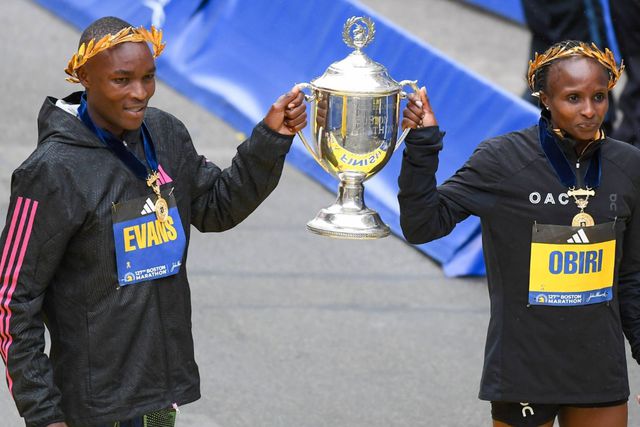 Evans Chebet and Hellen Obiri.