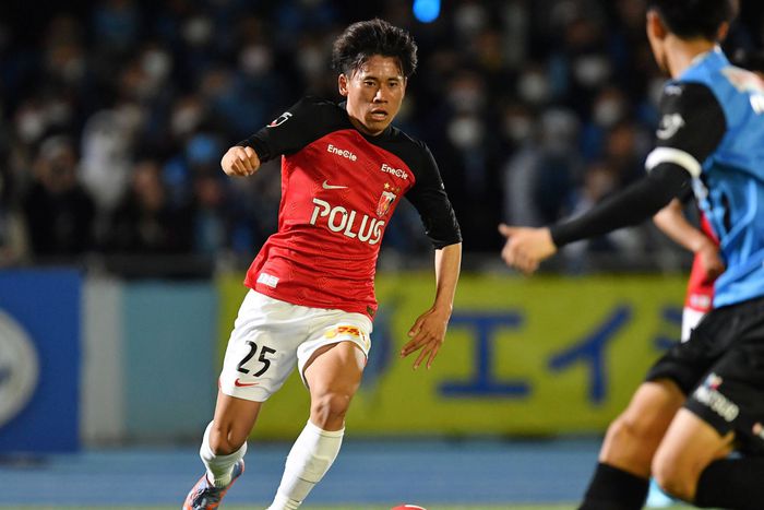 Urawa Reds Kaito Yasui during the 2023 J.League YBC Levain Cup Group B match between Kawasaki Frontale 0-0 Urawa Red Diamonds at Kawasaki Todoroki Stadium in Kanagawa, Japan, April 5, 2023.
