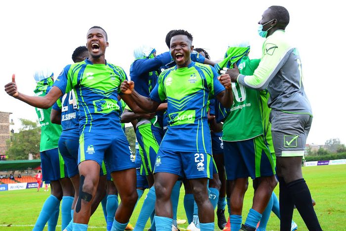 KCB FC players celebrating.