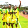 Kakamega Homeboyz players celebrating during a past match