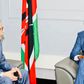 Sports CS Ababu Namwamba (R) with Moroccan Ambassador to Kenya H.E. Abderrazzak Lassel