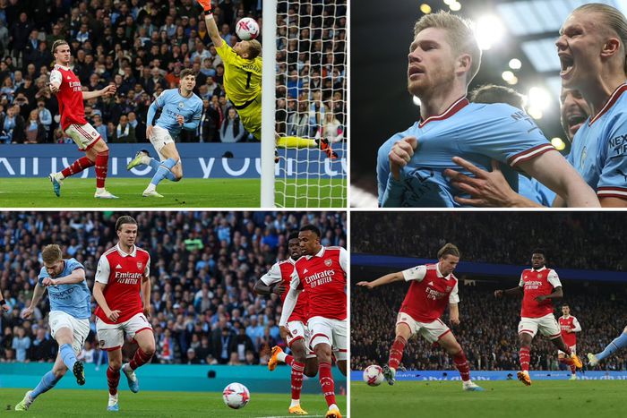 Manchester City defeated Arsenal 4-1 at the Etihad Stadium