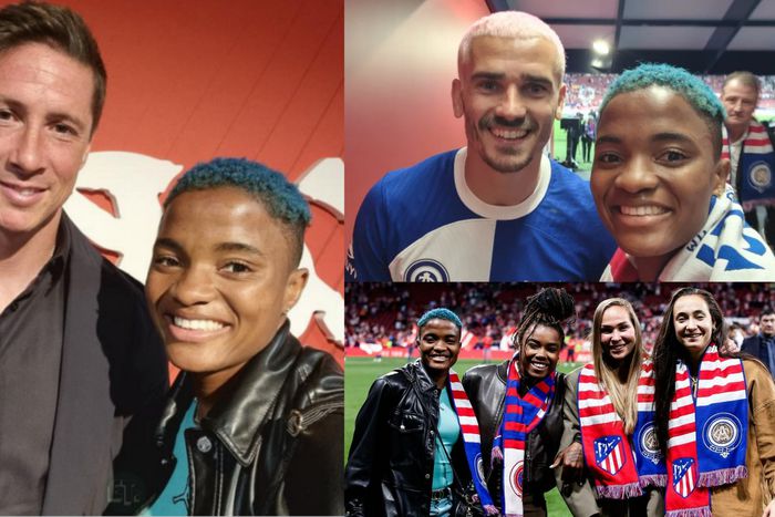 Rasheedat Ajibade teamed up with French forward for Atletico Madrid Antoine Griezmann