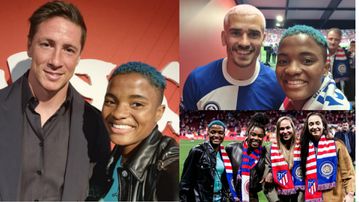 Rasheedat Ajibade teams up Torres, Griezmann at Atletico Madrid's 120-year anniversary celebration