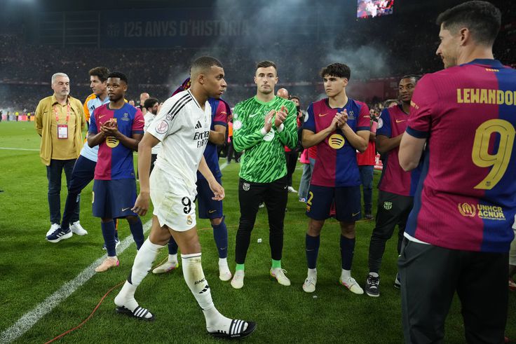 Copa del Rey Final Kylian Mbappe centre-forward of Real Madrid and France after the Copa del Rey Final match between FC Barcelona, Barca and Real Madrid at Estadio de La Cartuja on April 26, 2025 in Seville, Spain. Sevilla Spain Copyright: xJosexBreton