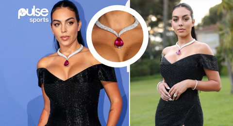 Ronaldo's girlfriend Rodriguez spotted wearing diamond necklace reportedly worth over ₦‎800 million