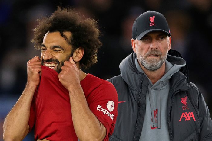 Liverpool boss Jurgen Klopp with star man Mohamed Salah