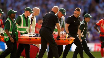 Luton captain Tom Lockyer collapses minutes into Championship Playoff final