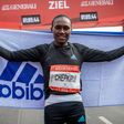 Sheila Chepkirui after winning the 2022 Berlin Half Marathon