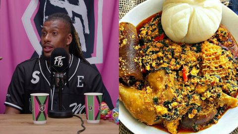 Alex Iwobi defends Fufu and Egusi to be better than mashed potato and beans