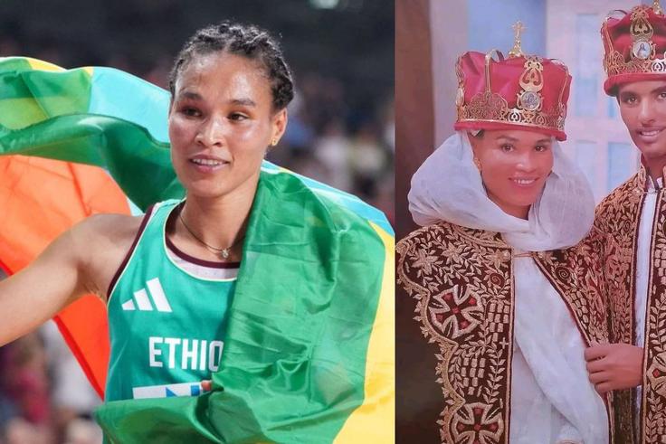 Letesenbet Gidey ties knot with longtime partner Fesseha Kiros amidst 10,000m world record loss