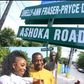 Shelly-Ann Fraser-Pryce had a road sign in her honour misspelt.