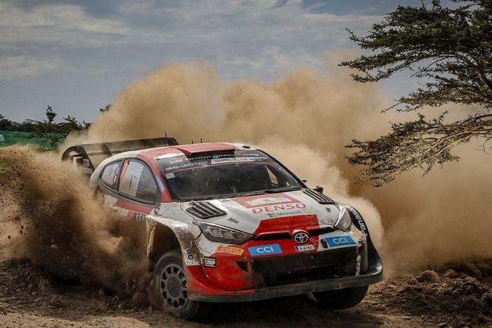 Sebastien Ogier during the 2023 Safari Rally.