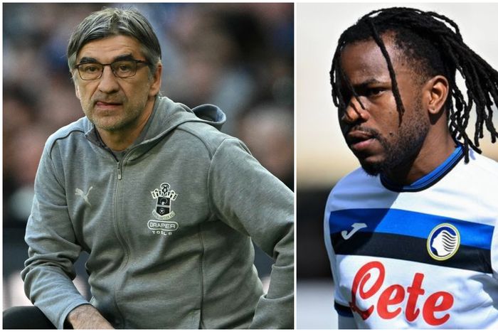 Ivan Juric, former Southampton boss and new Atalanta coach, and Nigeria's Ademola Lookman.