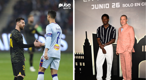 Brad Pitt and Damson Idris settle Messi vs Ronaldo GOAT debate