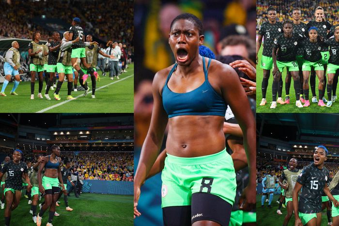 Oshoala was able to score the third capitalizing on poor defending by Australia.