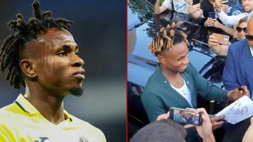 Chukwueze: AC Milan fans sing & jubilate as Super Eagles star arrives to sign contract