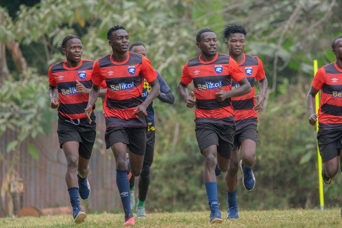 AFC Leopards players in pre-season training.