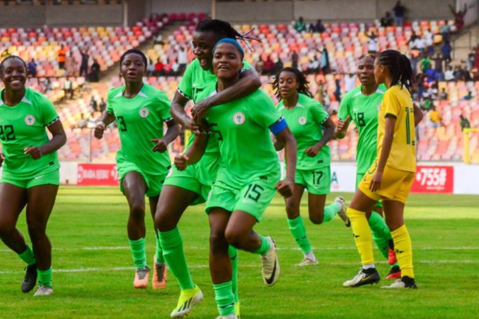 Super Falcons players celebrating || Imaghe credit: Imago