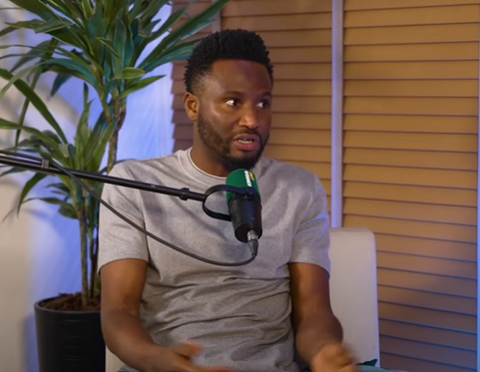 Mikel Obi speaking on his podcast.