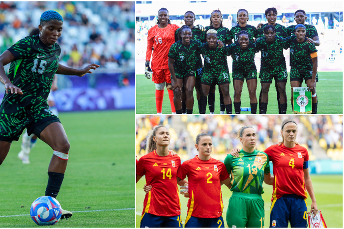 Nigeria's Super Falcons will face Spain on Sunday evening in their second game of the 2024 Paris Olympics |Pulsesports.ng