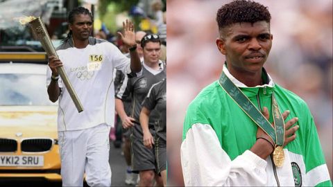 Nwankwo Kanu: Super Eagles legend celebrates carrying Olympic torch