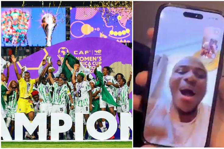First of many: Osimhen facetimes Super Falcons players after shattering Moroccan hearts with remontada