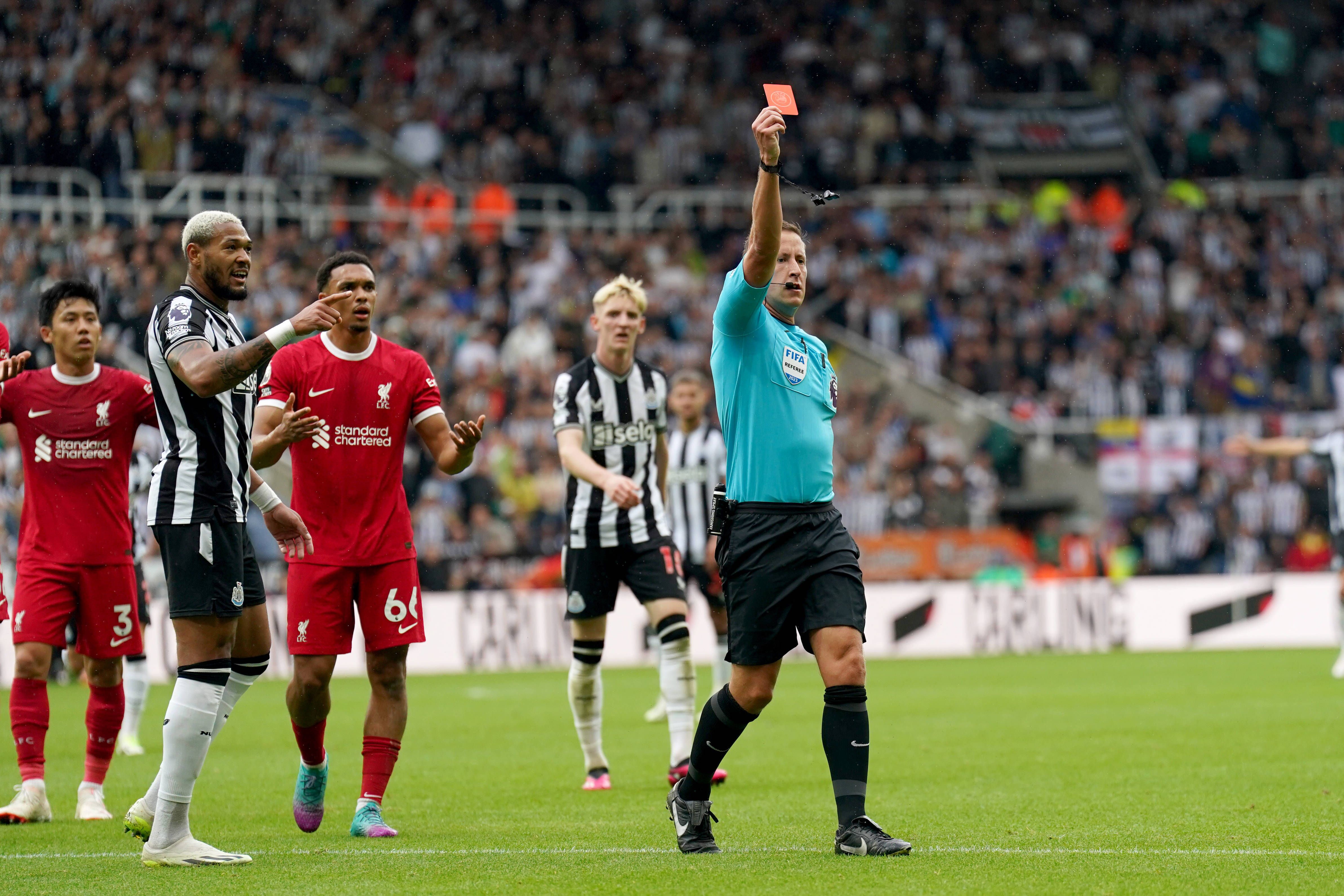 Van Dijk sent off early in the game || Photo Credit: Imago