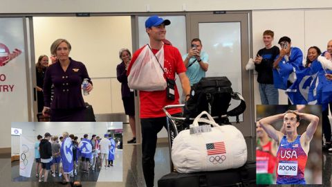 [VIDEO] Noah Lyles look away! US track star gets raucous reception in Utah after surprise Olympics sliver