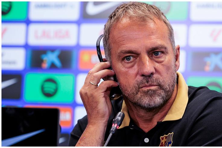 Barcelona manager Hansi Flick.