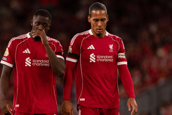 Virgil van Dijk and Ibrahima Konate