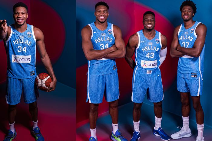 Nigerian Freak Giannis Antetokounmpo and brothers Thanasis and Kostas proudly represent Greece at EuroBasket.