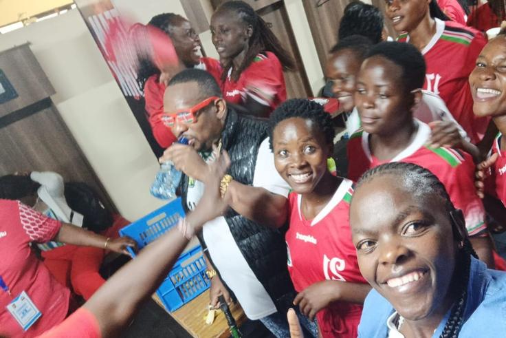 Queens fixing each other's crowns! Mary Moraa lauds Harambee Starlets for their dominant display over Cameroon