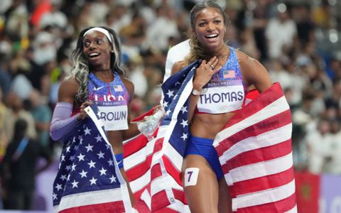 Brittany Brown claims bragging rights after claiming win over Gabby Thomas in New York