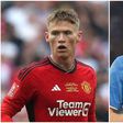 From red to blue: Scott McTominay completes transition by kissing Napoli badge.
