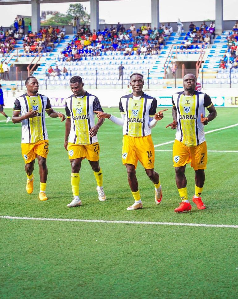 Barau FC boys celebrate.