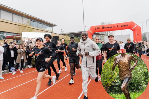 Nike unveils Eliud Kipchoge track and statue at major headquarters in Netherlands and Beaverton