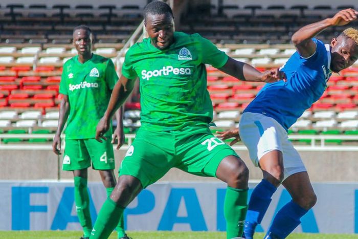Gor Mahia midfielder Ernest Wendo in action.