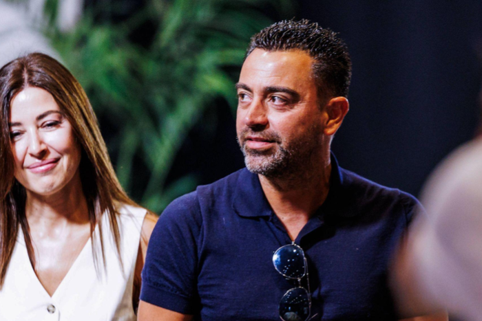 Xavi Hernandez and his wife Nuria Cunillera || Image credit: Imago