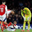 Arsenal players during the match against Liverpool | Imago