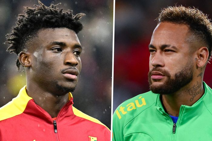 Ghana star Mohammed Kudus and Neymar of Brazil