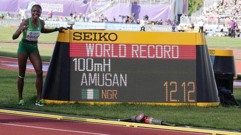Amusan breaks the 100mH World Record at the World Athletics Championships in Oregon