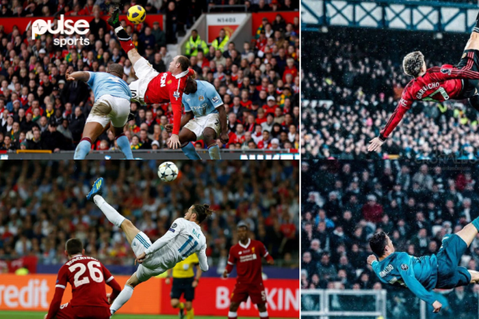 Comparing Garnacho's overhead kick to previous bangers from  Wayne Rooney, Cristiano Ronaldo and Gareth Bale