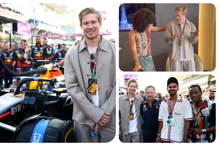 Kelvin De Bruyne shows dancing skills at Abu Dhabi Grand Prix