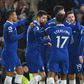 Chelsea players celebrate a goal against Bournemouth