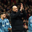 ManU v Aston Villa - Premier League - Old Trafford Manchester United manager Erik ten Hag applauds the fans after the Premier League match at Old Trafford || Image credit: Imago