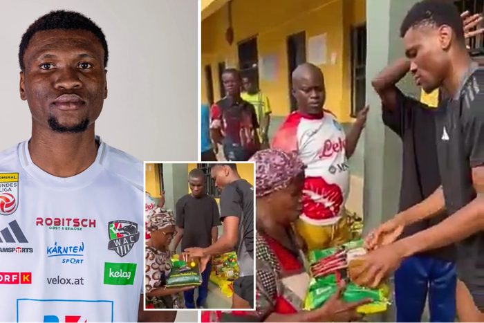 Chibuike Nwaiwu: Like Osimhen, 21-year-old Nigerian footballer spotted sharing rice to women in Port-Harcourt