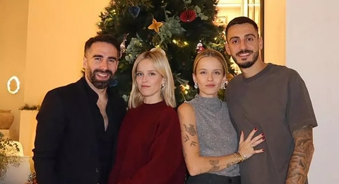 Real Madrid Christmas reunion as Joselu and Dani Carvajal’s twin wives pose for photos