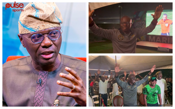 AFCON 2023: Lagos state governor Jide Sanwolu celebrates Super Eagles' win against Cameroon