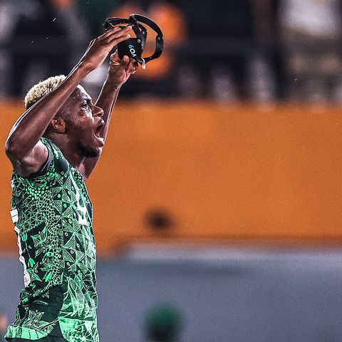 Victor Osimhen proved to be a handful for Cameroon's defenders.